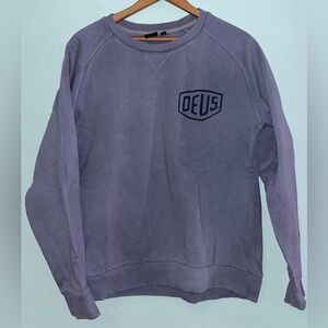 Deus Ex Machina Milano Designer crew neck Sweatshirt - gray blue Size M